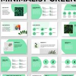 Circle Based Minimalist Green Presentation Powerpoint Template For $21 In What Is A Template In Powerpoint