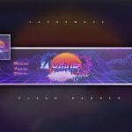 Clean 80'S Retro Style Youtube Banner & Avatar Template | Free Download Pertaining To Animated Banner Template