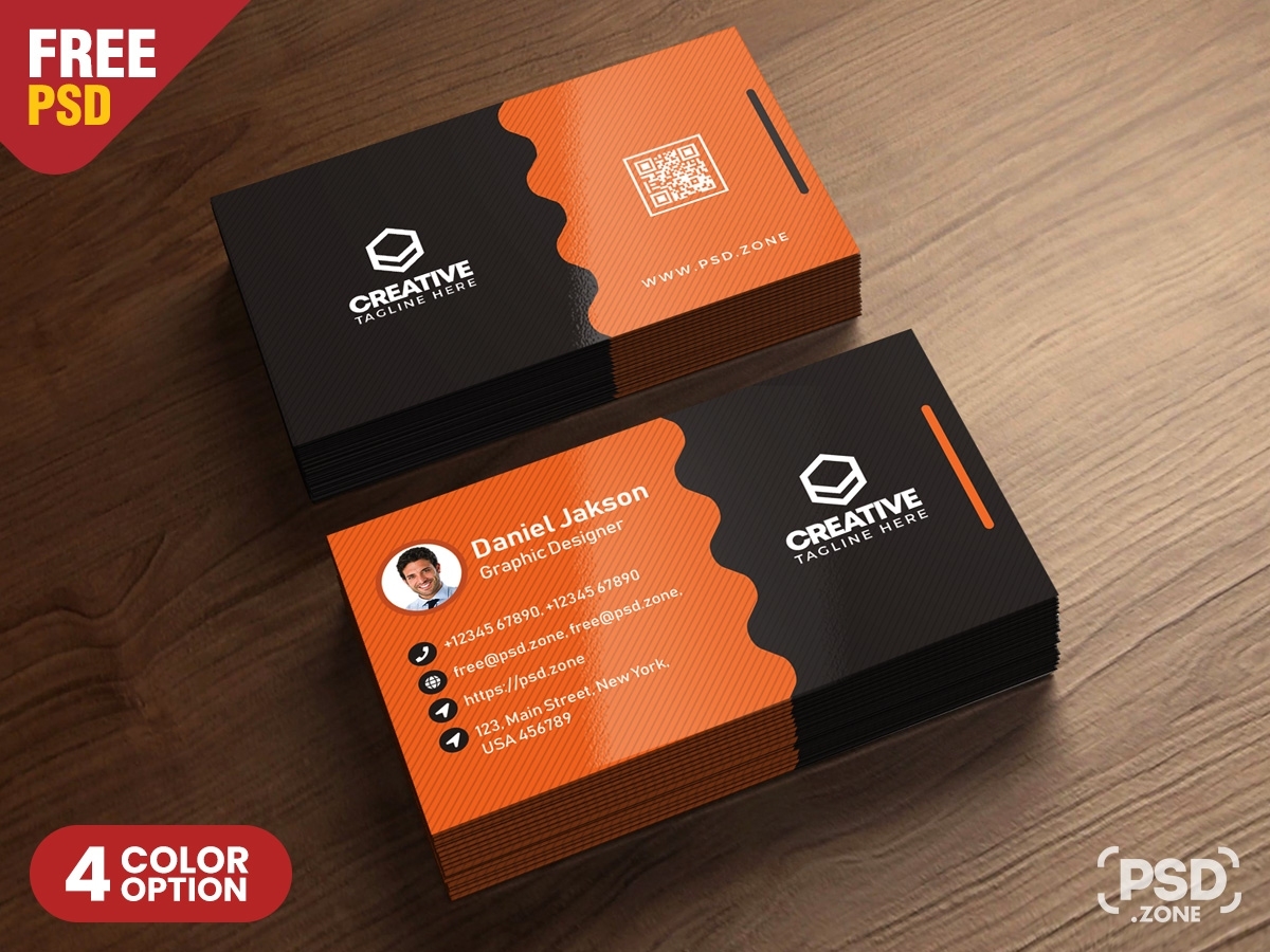 Clean Business Card Psd Templates – Psd Zone For Free Bussiness Card Template