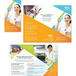 Cleaning & Janitorial Services Tri Fold Brochure Template Design With Commercial Cleaning Brochure Templates