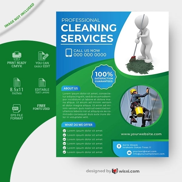 Cleaning Service Flyer Template Free Download – Wisxi In Cleaning Brochure Templates Free