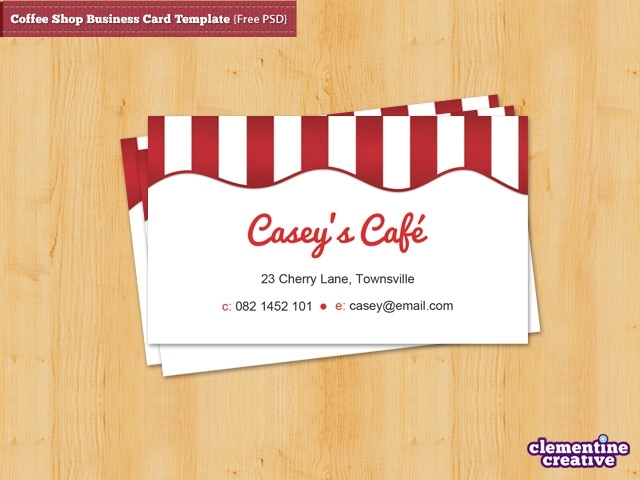 Coffee Shop Business Card Template {Free Psd} With Coffee Business Card Template Free