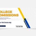 College Admission Banner Template Vector Design Stock Illustration Regarding College Banner Template