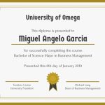 College Diploma Certificate – Templates By Canva Intended For College Graduation Certificate Template