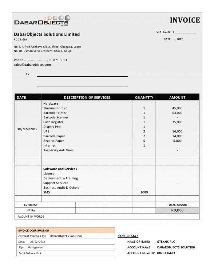 Commercial Invoice Template In Word And Pdf Formats regarding Commercial Invoice Template Word Doc