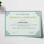 Company Employee Appreciation Certificate Design Template In Psd, Word regarding Template For Recognition Certificate