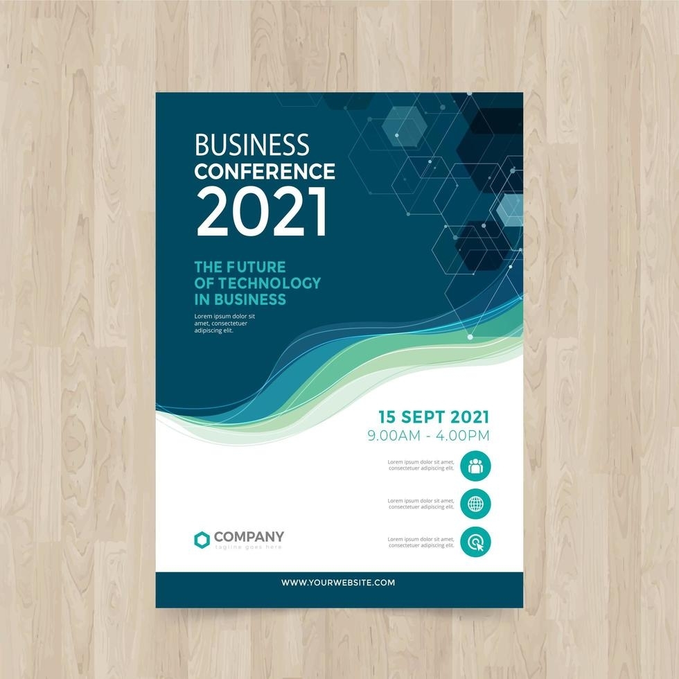 Conference Brochure Template – Download Free Vectors, Clipart Graphics With Online Free Brochure Design Templates