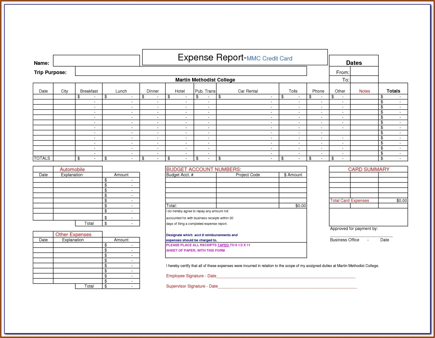 Corporate Credit Card Policy Examples – Template 2 : Resume Examples # Inside Company Credit Card Policy Template