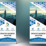 Corporate Polygonal Roll Up Banner Design Template - Graphicsfamily pertaining to Product Banner Template
