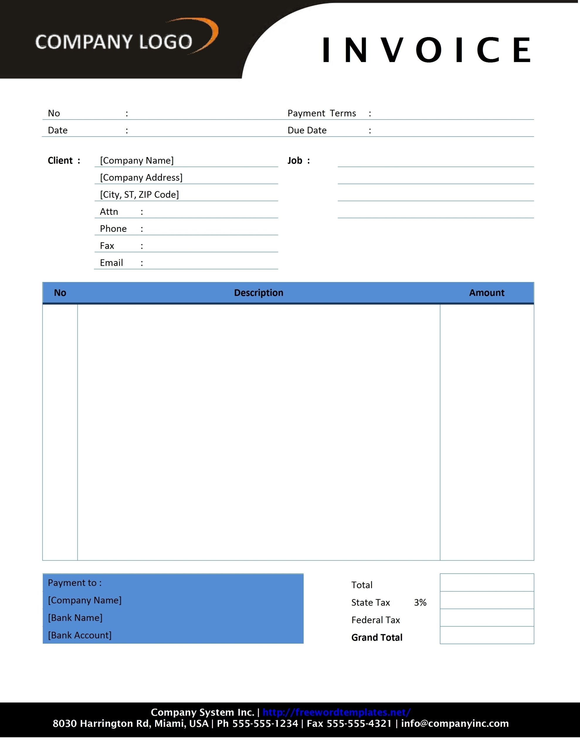 Create Invoice In Word * Invoice Template Ideas pertaining to Microsoft Office Word Invoice Template