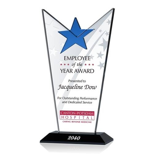 Crystal Star Employee Of The Year Award | Diy Awards In Star Performer Certificate Templates
