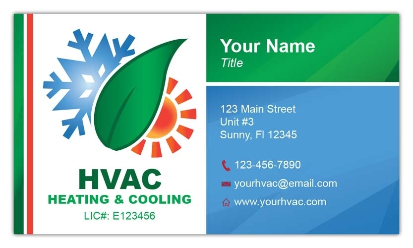 Custom Printed Business Cards | Printit4Less : Printit4Less Pertaining To Hvac Business Card Template