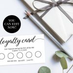 Customer Loyalty Card Template Editable Loyalty Cards – Etsy Australia Intended For Customer Loyalty Card Template Free