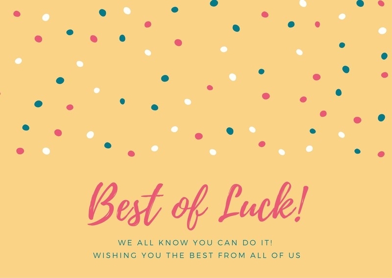 Customize 31+ Good Luck Cards Templates Online - Canva for Good Luck Card Template