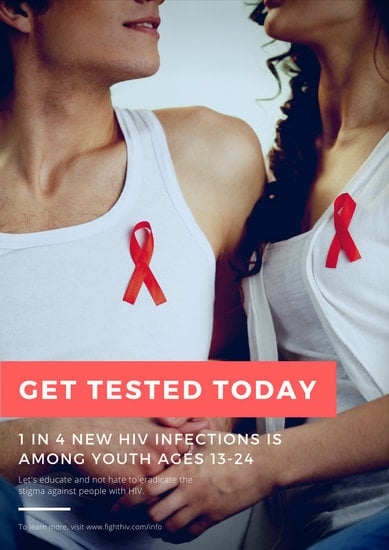 Customize 36+ Hiv / Aids Poster Templates Online - Canva For Hiv Aids Brochure Templates