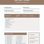 Customize 46+ High School Report Cards Templates Online – Canva For High School Student Report Card Template