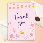 Cute Koala Baby Shower Thank You Card Template Editable Online With Template For Baby Shower Thank You Cards