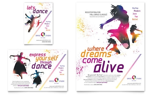 Dance Studio Flyer & Ad Template – Word & Publisher For Dance Flyer Template Word