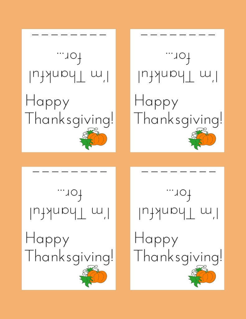 Day 25: Thanksgiving Place Cards – Craftivity Designs Pertaining To Thanksgiving Place Card Templates