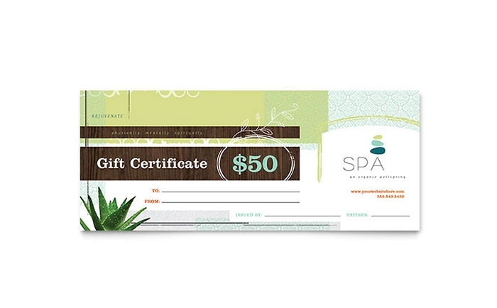 Day Spa Gift Certificate Template - Word &amp; Publisher regarding Publisher Gift Certificate Template