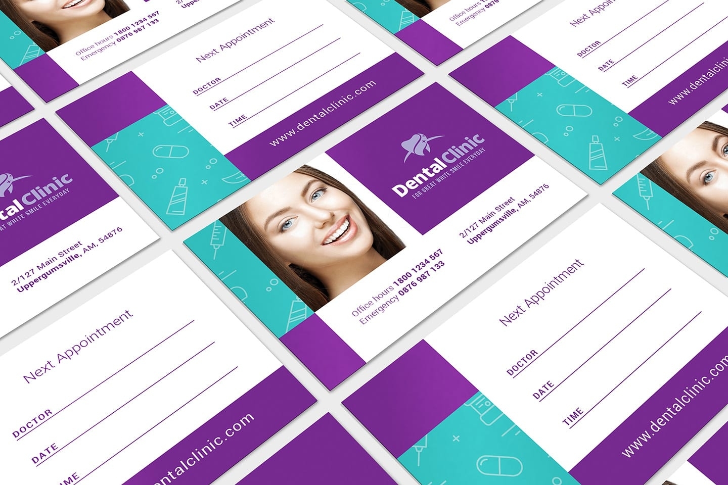 Dental Clinic Appointment Card Template In Psd, Ai & Vector – Brandpacks With Dentist Appointment Card Template
