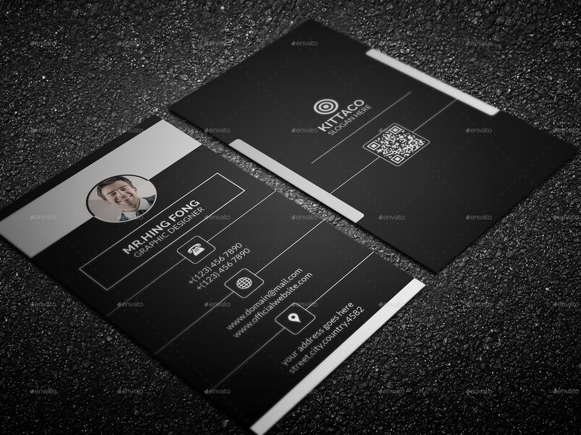 Digital Business Card Template By Kittaco | Graphicriver regarding Google Search Business Card Template
