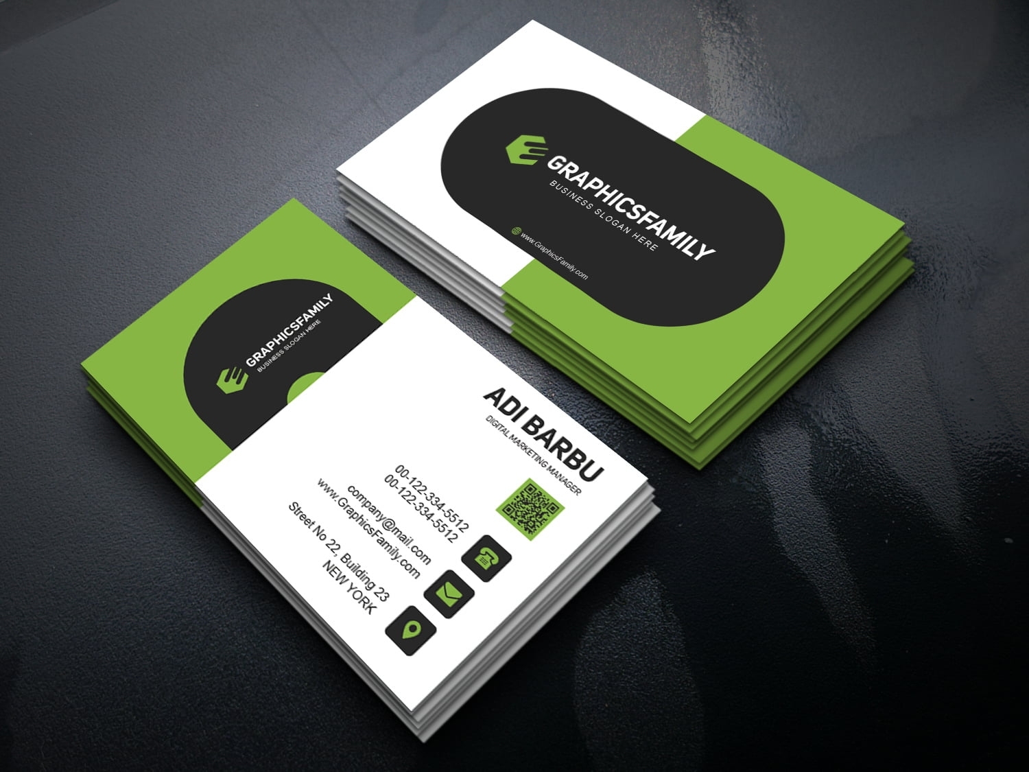 Digital Marketing Manager Psd Business Card Template – Graphicsfamily With Advertising Card Template