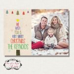 Digital Photoshop Christmas Card Template For Photographer | Etsy with Holiday Card Templates For Photographers