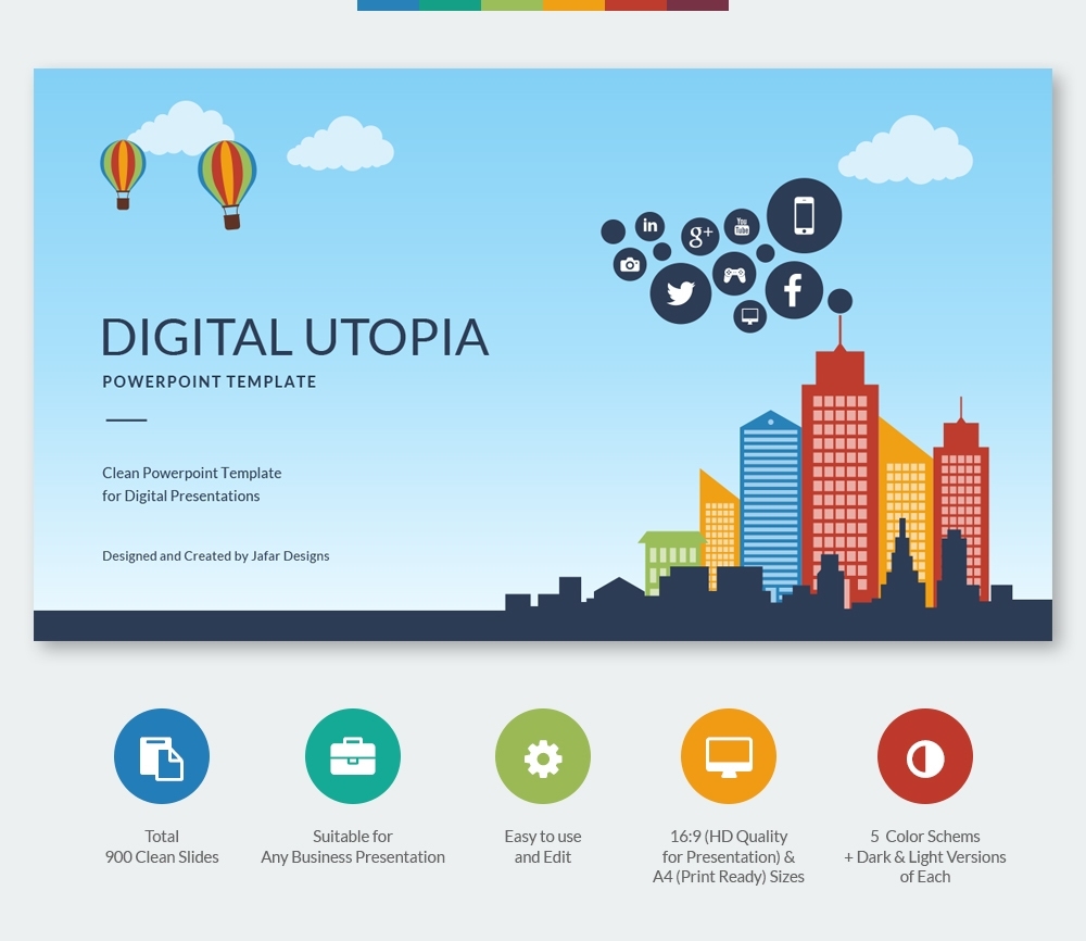 Digital Utopia Powerpoint Template On Behance Pertaining To Multimedia Powerpoint Templates