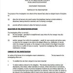 Disciplinary Report Template | Master Template In Investigation Report Template Disciplinary Hearing