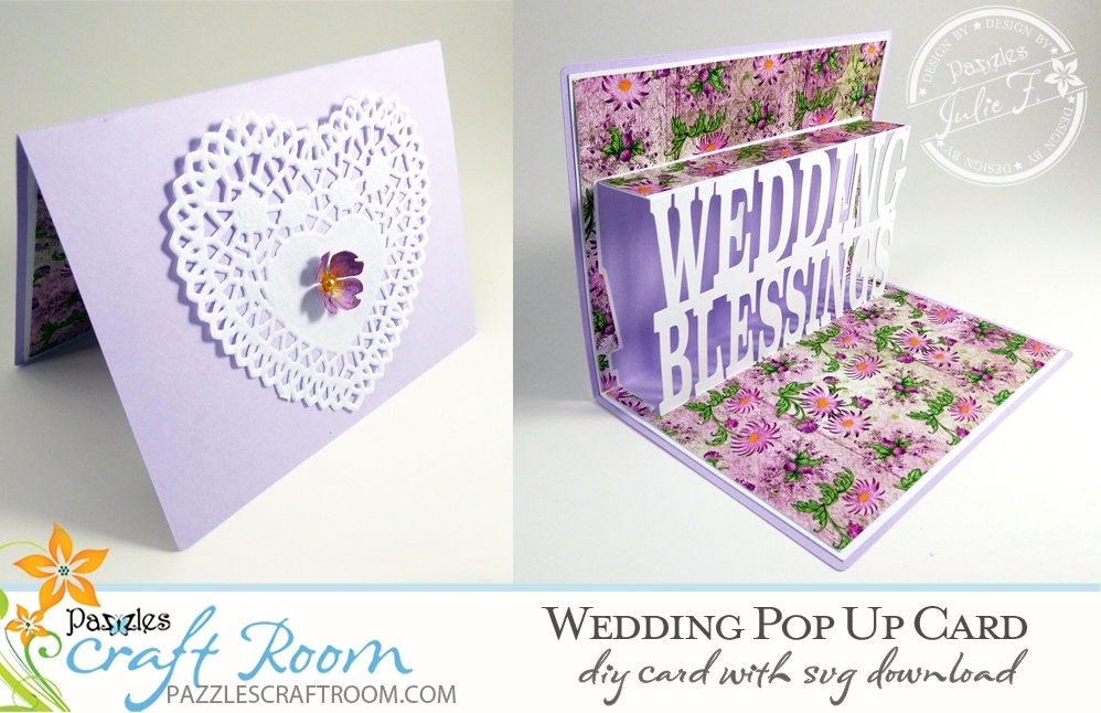 Diy Wedding Pop Up Card – Instant Svg Download – Pazzles Craft Room Throughout Pop Up Wedding Card Template Free