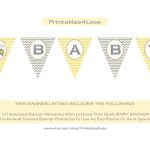 Diy Yellow Chevron Baby Shower Banner You Print Chevron Regarding Diy Baby Shower Banner Template