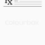 Doctor'S Rx Pad Template. Blank  | Stock Vector | Colourbox inside Blank Prescription Pad Template