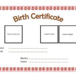Dog Birth Certificate Template Editable [9+ Designs Free] Within Birth Certificate Template For Microsoft Word