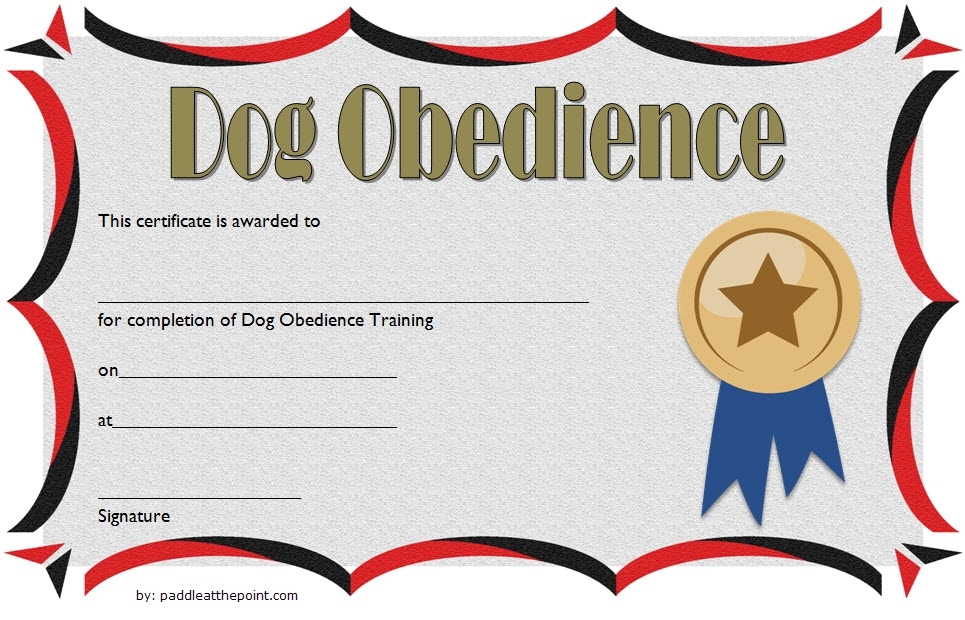 Dog Training Certificate Template [10+ Latest Designs Free] Regarding Workshop Certificate Template