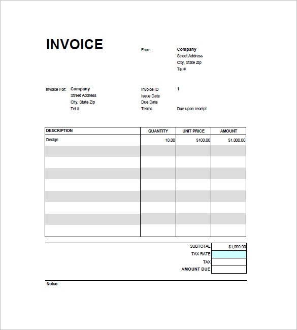 Download Invoice Template Google Docs Throughout Google Word Document Templates