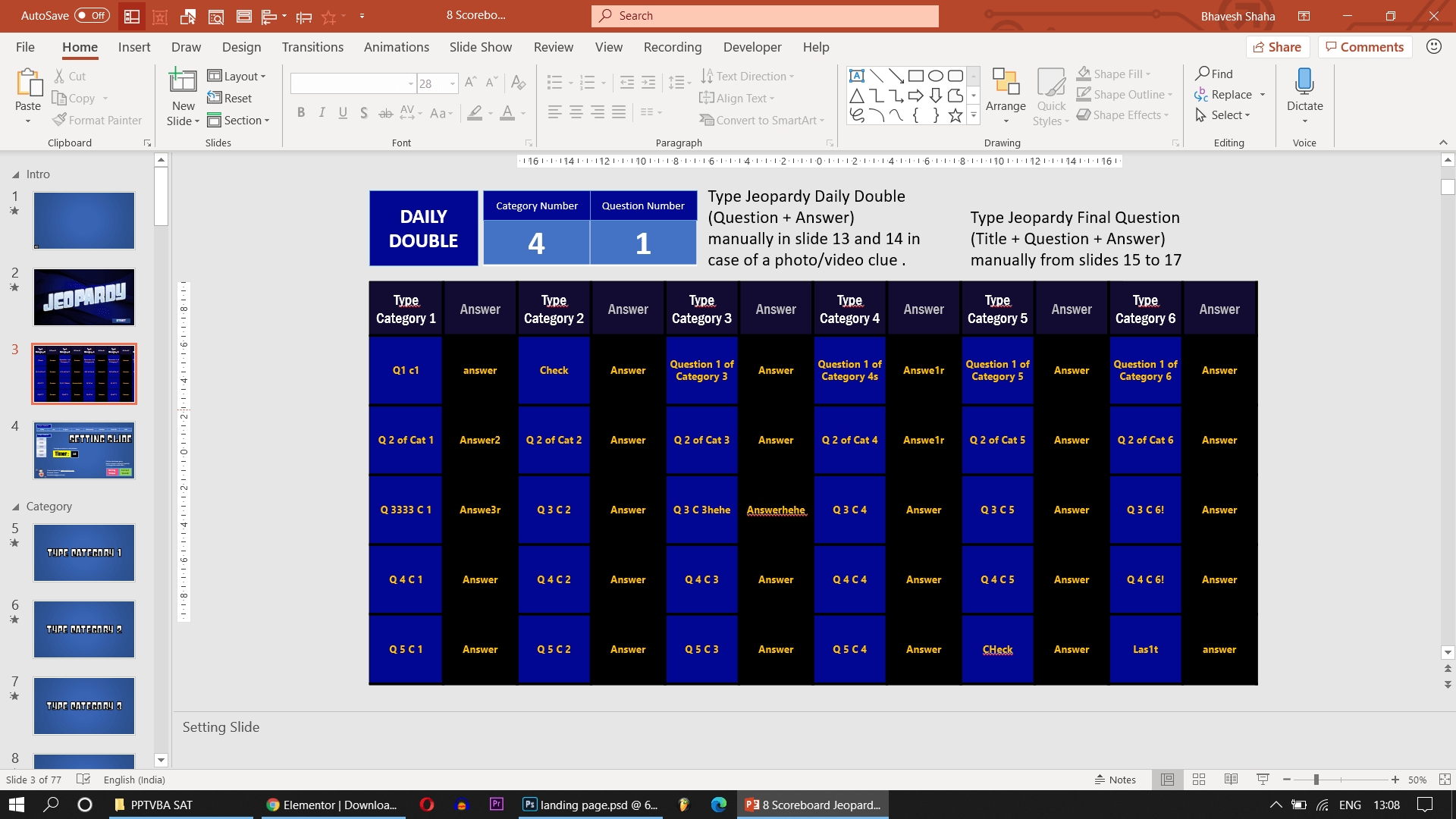 Download Jeopardy Powerpoint Template With Score Counter Inside Jeopardy Powerpoint Template With Score
