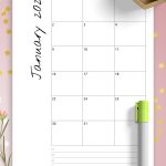 Download Printable Monthly Calendar With Notes Pdf With Regard To Blank Calander Template