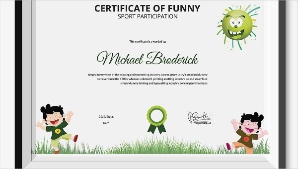 √ 20 Funny Sports Awards Certificates ™ | Dannybarrantes Template Intended For Free Funny Award Certificate Templates For Word