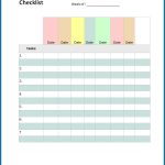 √ Free Fillable Blank Checklist Template | Checklist Templates Throughout Blank Checklist Template Word