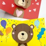 Easy Pop Up Bear Card For Valentine'S Day – Red Ted Art Throughout Teddy Bear Pop Up Card Template Free