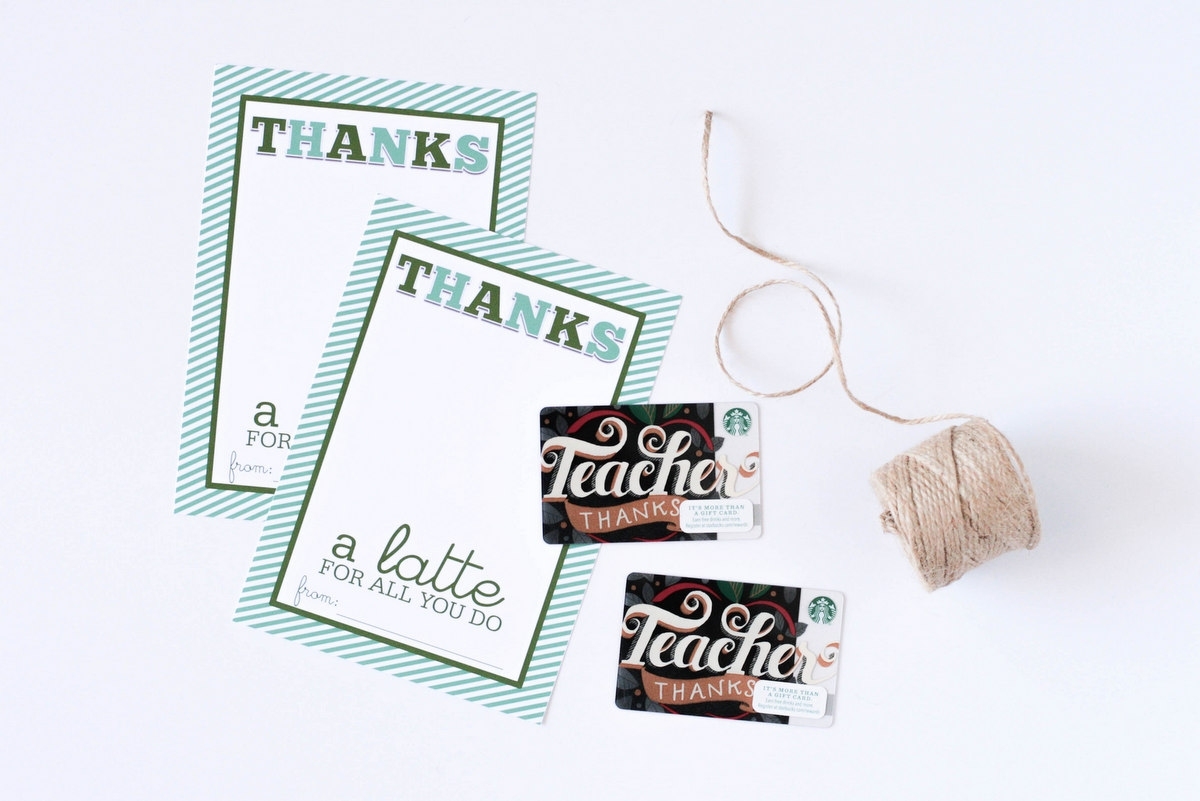 Easy Teacher Appreciation Gift… | The Tomkat Studio Blog For Thanks A Latte Card Template