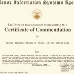 Editable Certificate Of Commendation Army Achievement Medal Certificate Throughout Certificate Of Achievement Army Template