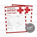 Editable Emergency Information Sheet, Family Home In Case Of Emergency In In Case Of Emergency Card Template