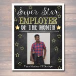 Editable Employee Of The Month Printable Office Printable | Etsy Pertaining To Manager Of The Month Certificate Template