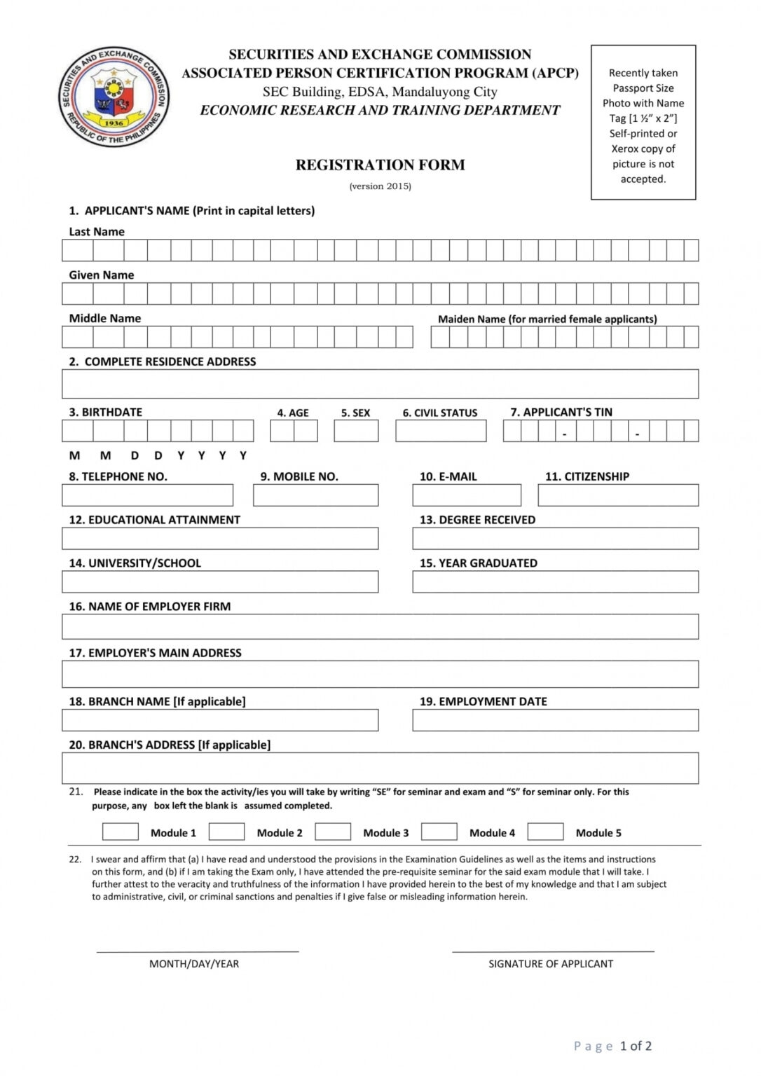 Editable Free 9 Blank Registration Forms In Pdf Parish Registration Regarding Registration Form Template Word Free