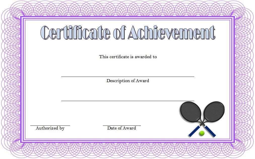Editable Tennis Certificates [10+ Customizable Templates] With Regard To Tennis Gift Certificate Template