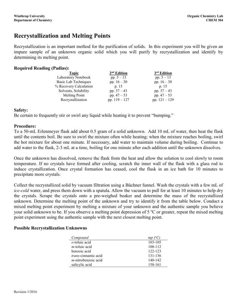 ️ Organic Chemistry Lab Melting Points Report Example. Report Organic Pertaining To Lab Report Conclusion Template