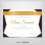 Elegant Certificate Template With Golden Style | Free Vector Pertaining To Elegant Certificate Templates Free