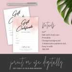 Elegant Gift Voucher Template – Printable Pink Watercolor Gift Card Within Elegant Gift Certificate Template